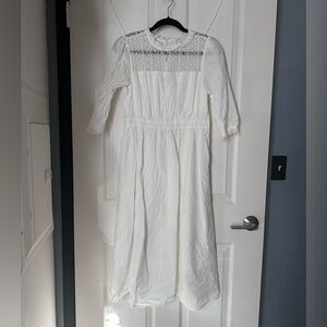 Elegant White Lace & Crochet Dress / Renn Faire Dress